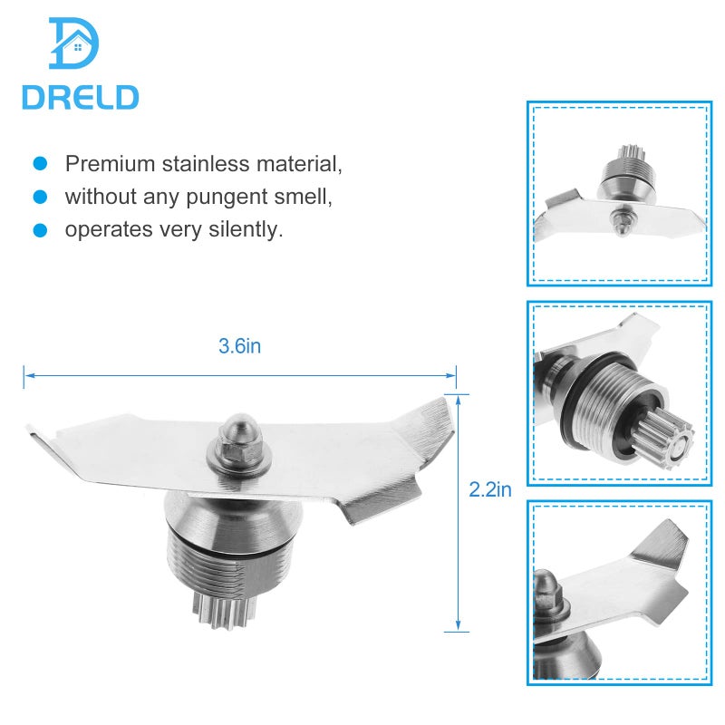 DRELD Blender Blade Compatible with 15990 15978 15981 16016 16019 Blade Blender 64 oz and 32 oz Containers - Image 2